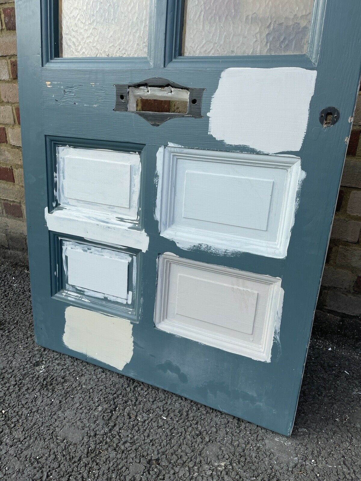Reclaimed Old Edwardian Victorian Wooden Panel Front Door 2020mm x 810mm