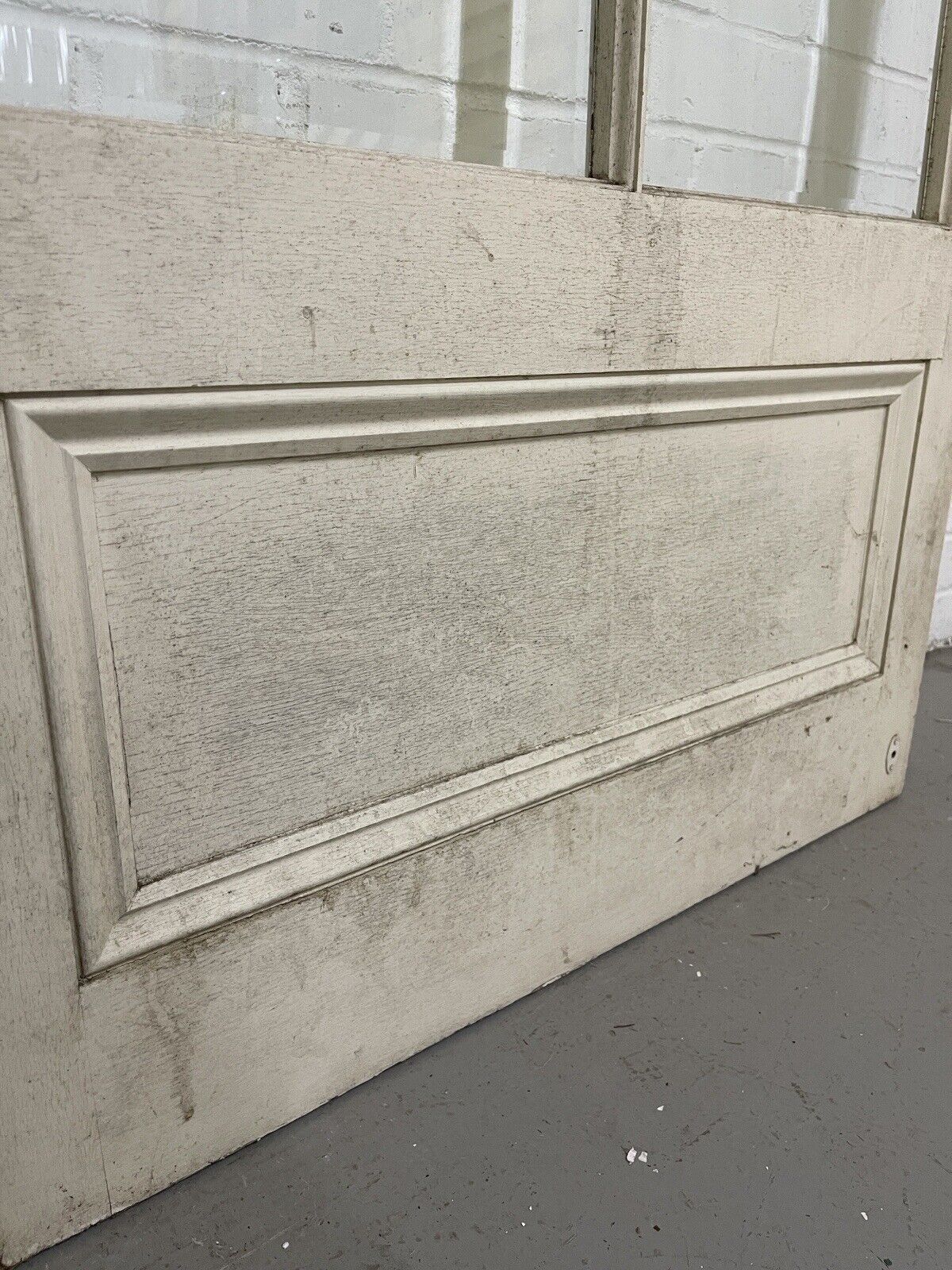 Reclaimed Georgian Wooden Panel Bevelled Glass Door 2006 x 810mm