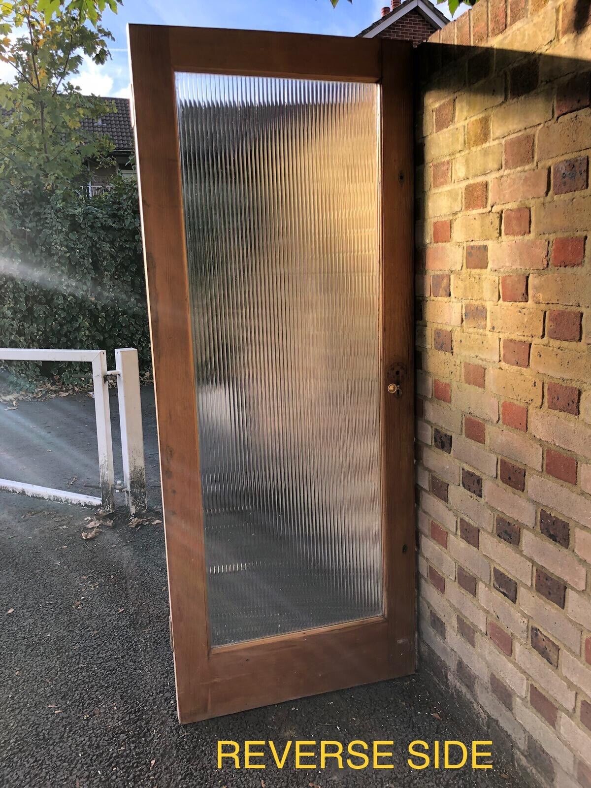 Reclaimed Reeded Glass Internal Or External Door 2020 x 813mm