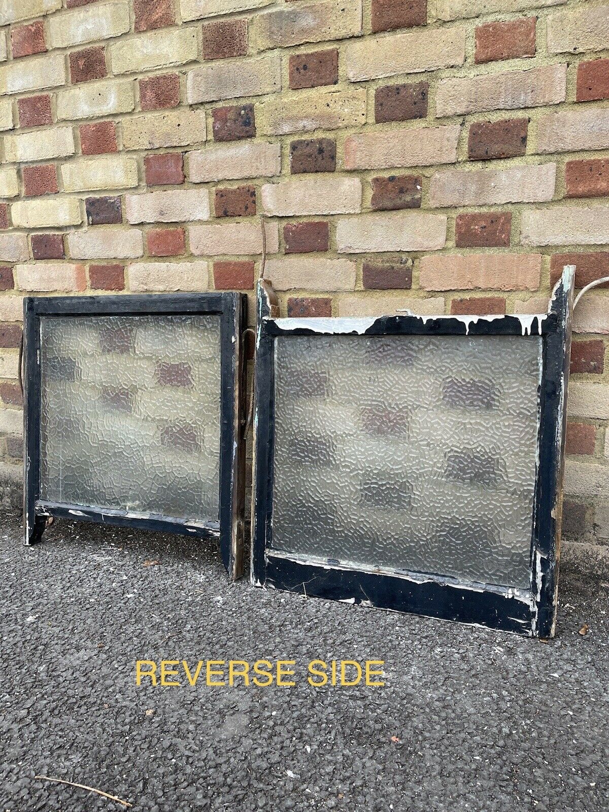 Pair Of Reclaimed Old Victorian Wooden Panel Top Bottom Sash Windows