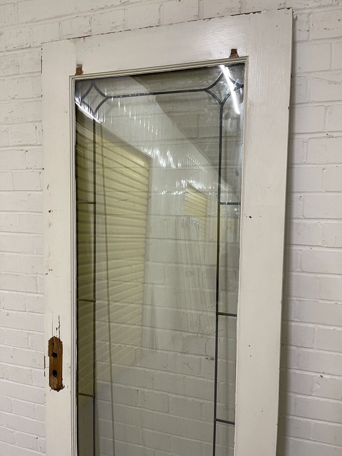 Reclaimed Old Double Glazed Glass Oak Wooden Door Side Back Door 1995 x 744mm