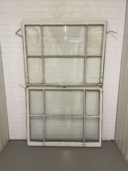 Pair Of Reclaimed Old Edwardian Sash Panel Wooden Window 955 x 1190 930 x 1190mm