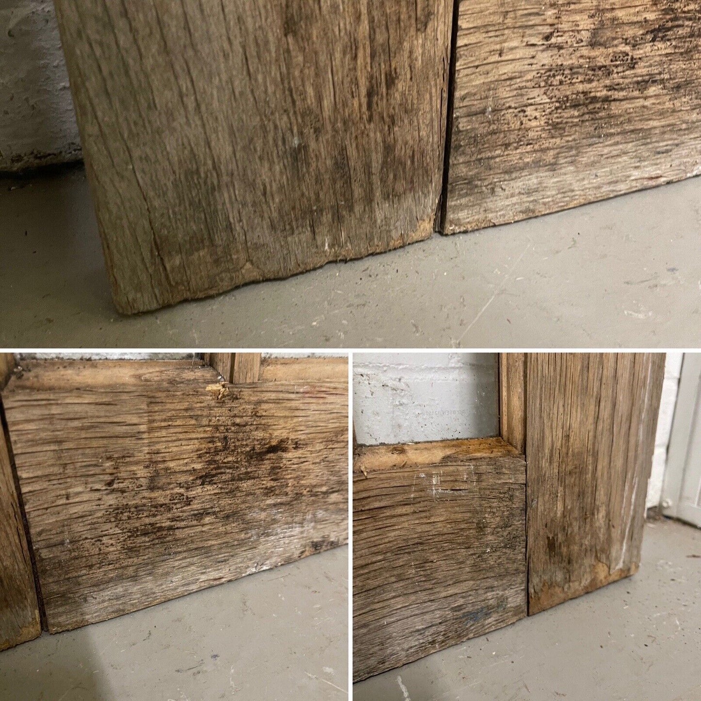 Pair Of Reclaimed Edwardian Wooden Panel External Doors 1870 x 743 1915 x 765mm