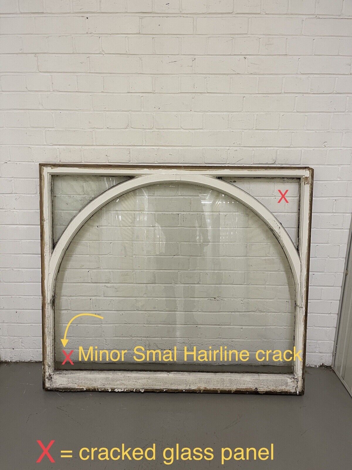Reclaimed Old Edwardian Arch Wooden Sash Window 1255 x 1080mm