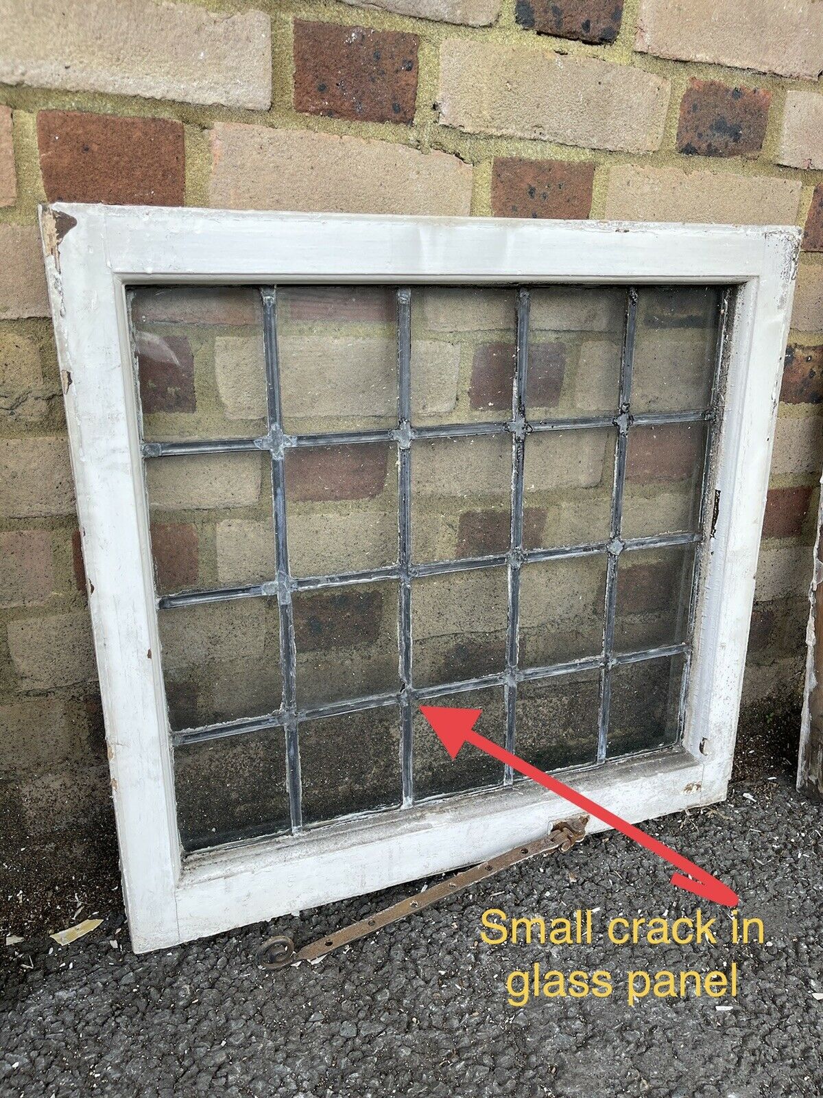 Job Lot Of 5 Reclaimed Leaded Light Panel Wooden Window