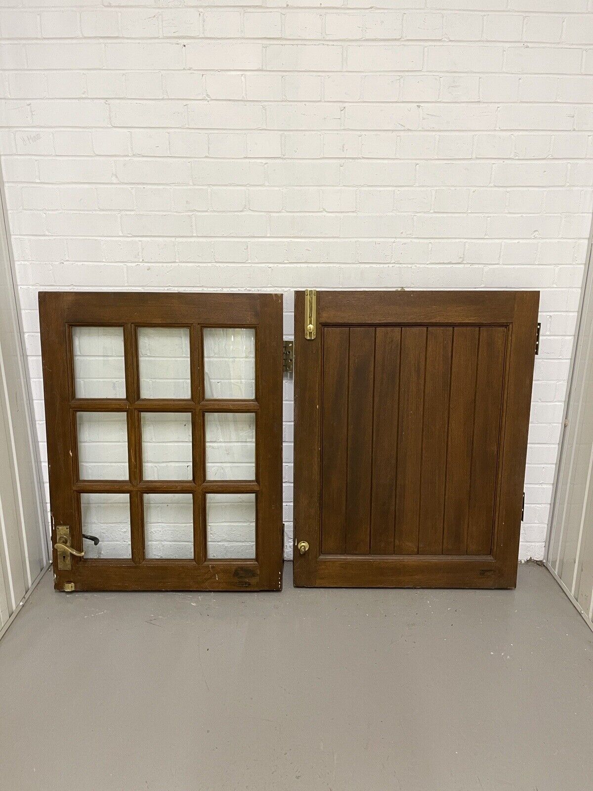 Solid Hardwood External Glass panel Stable Door 1980 X 758mm