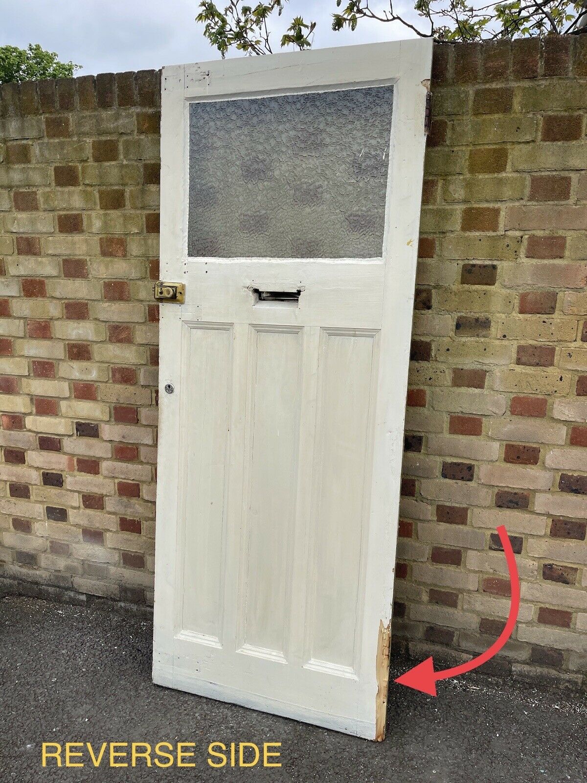 Reclaimed Old Edwardian Victorian Wooden Panel Front Door 2025mm x 810mm