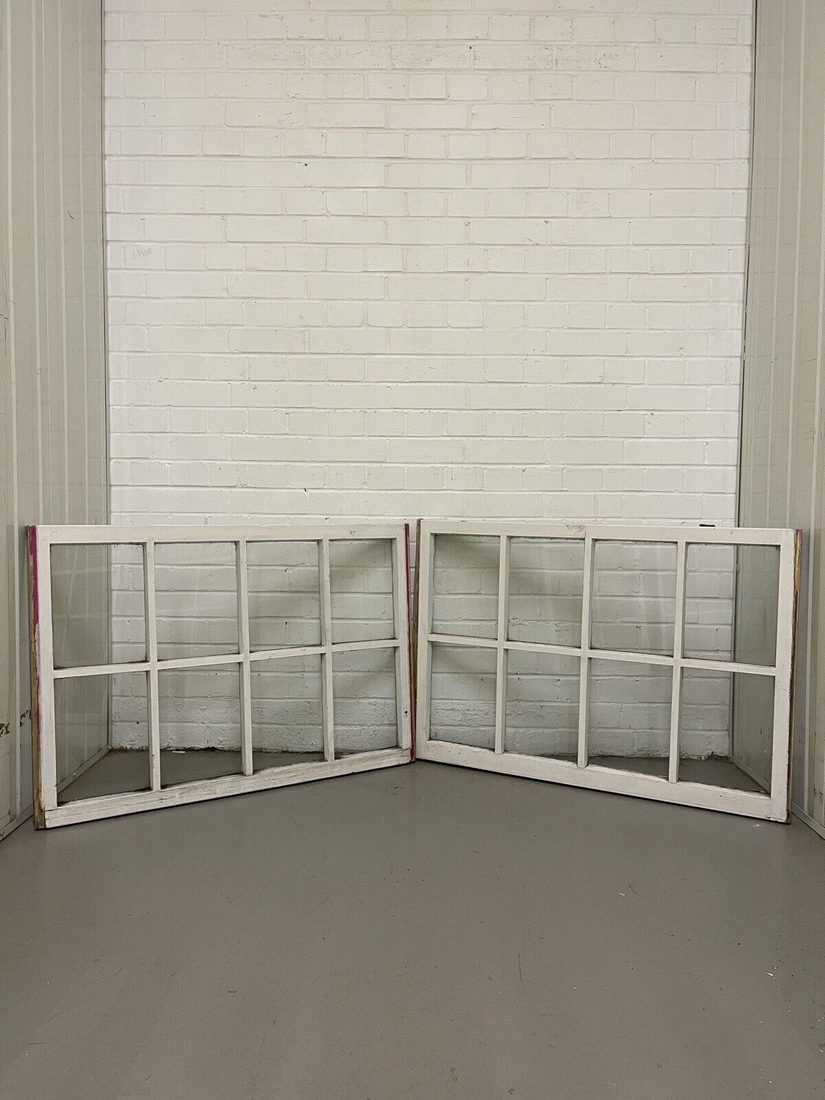 Pair of Modern Georgian 8 Panel Wooden Top Bottom Window 985 x 675 985 x 685