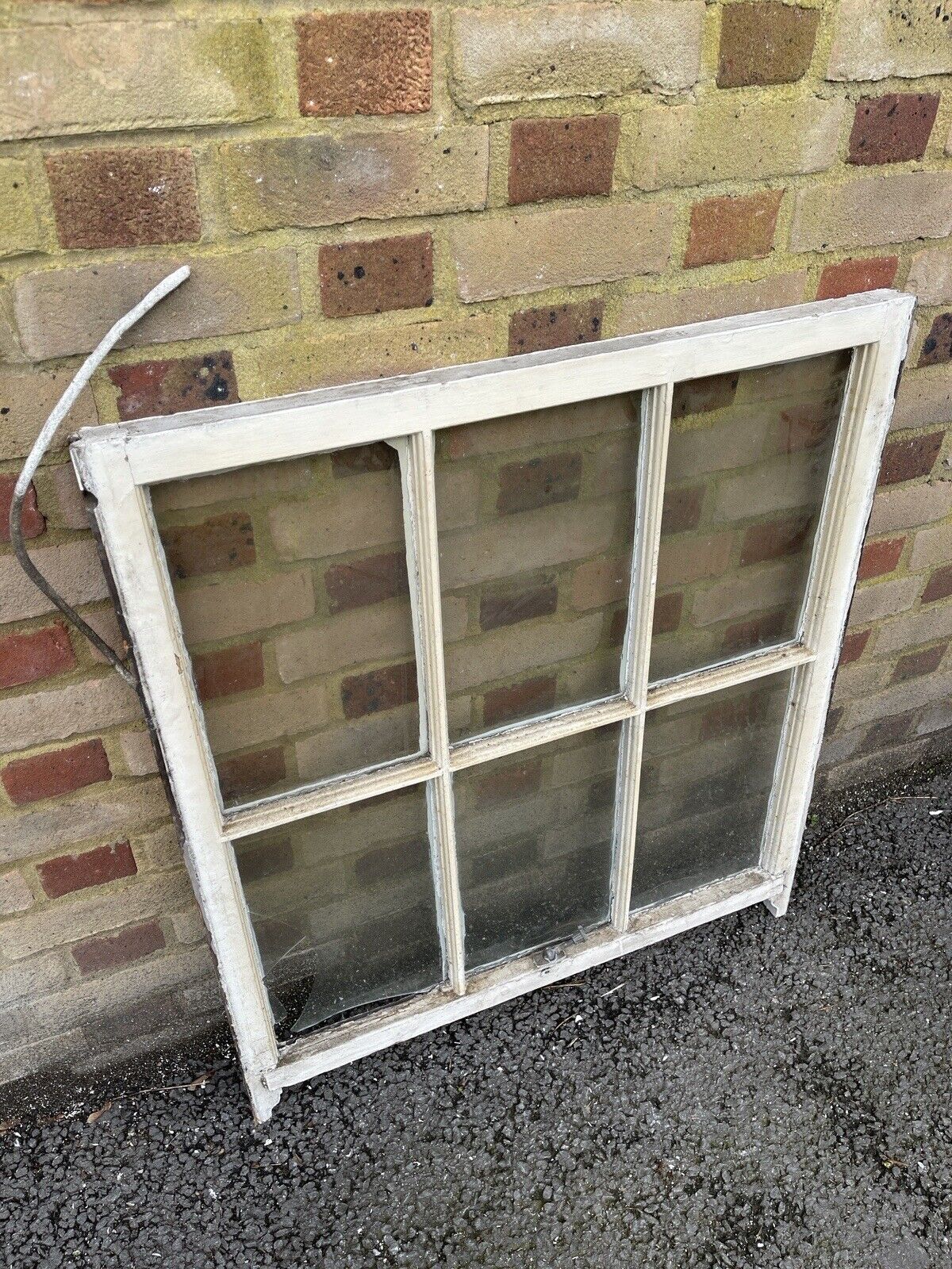 Reclaimed Old Georgian 6 Panel Wooden Window 840 x 950mm