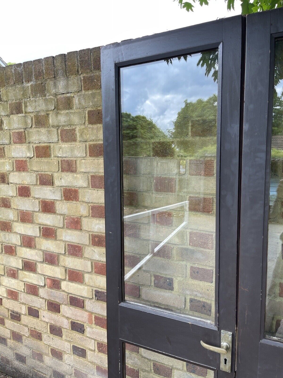 Reclaimed Old French Double Glazed Glass Wooden Double Doors 1160 x 2000mm