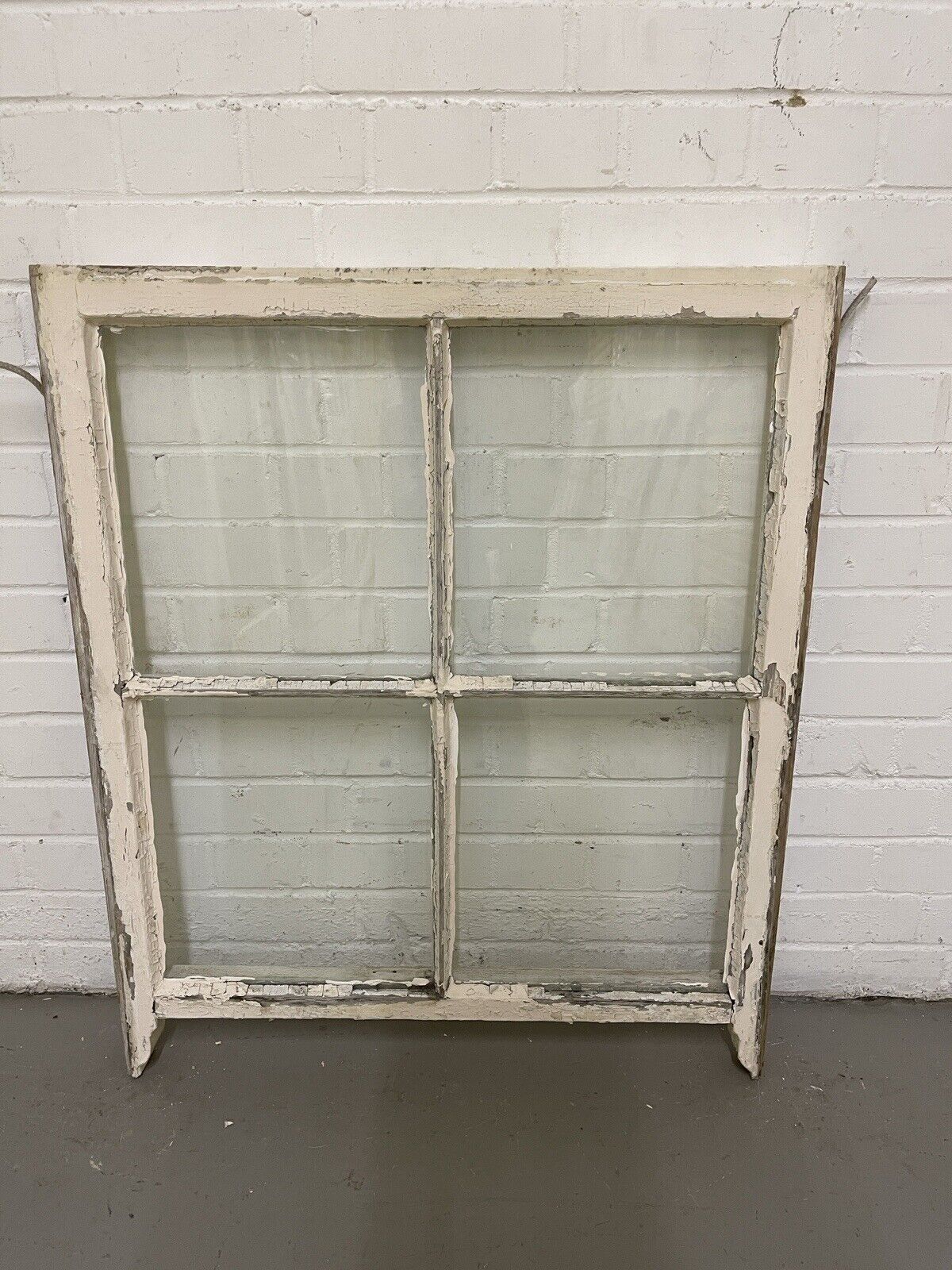 Reclaimed Old Georgian 4 Panel Wooden Window 865 x 725mm