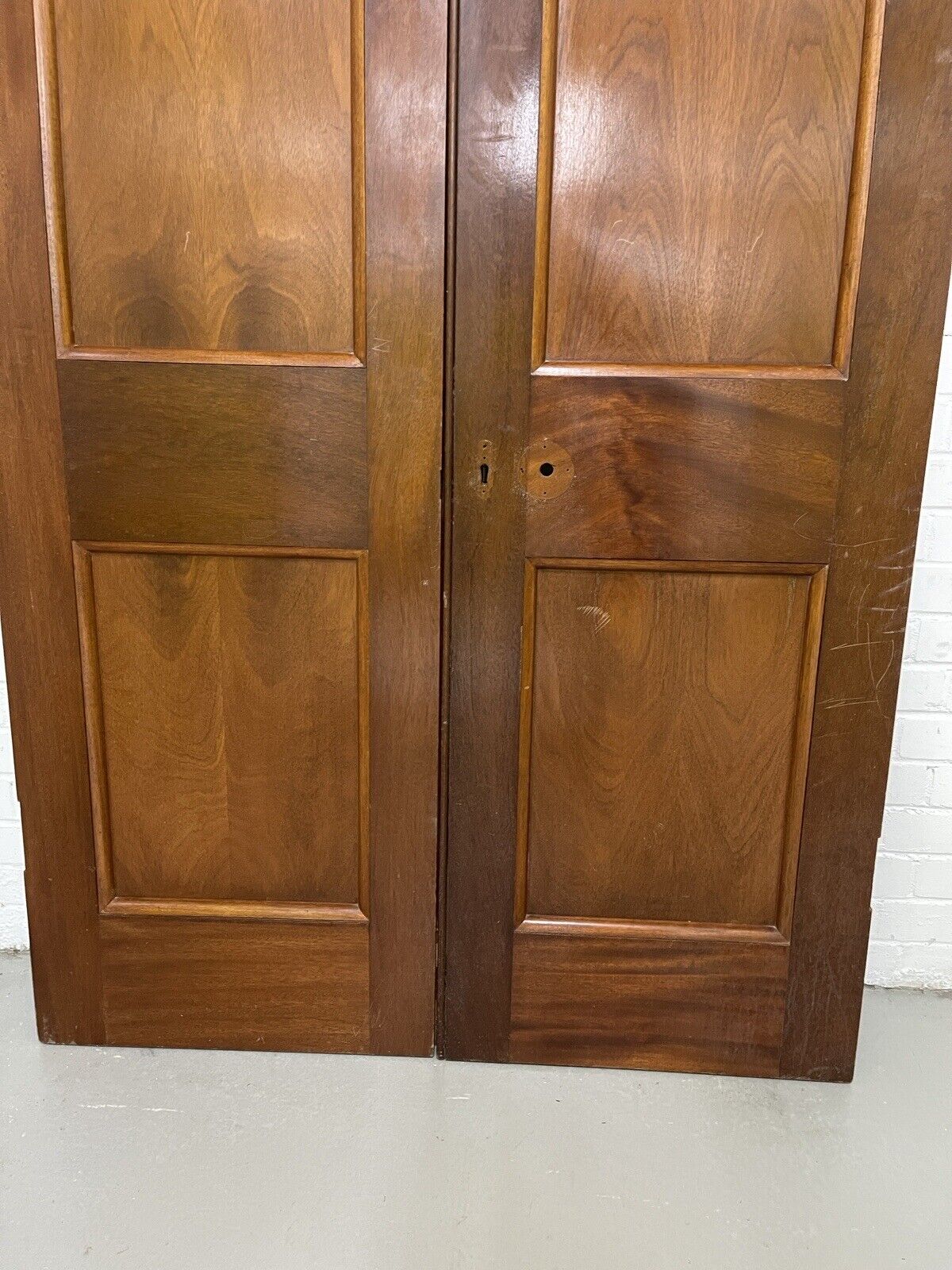 Reclaimed Large French Mahogany Wooden Double Doors Provenance Knightsbridge