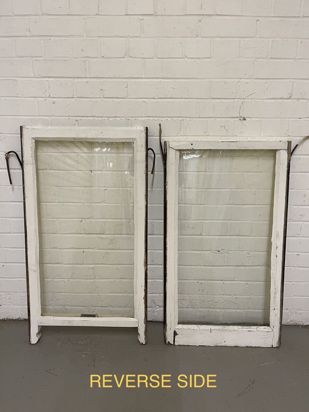 Two Pairs Of Reclaimed Old Victorian Panel Wooden Panel Sash Window
