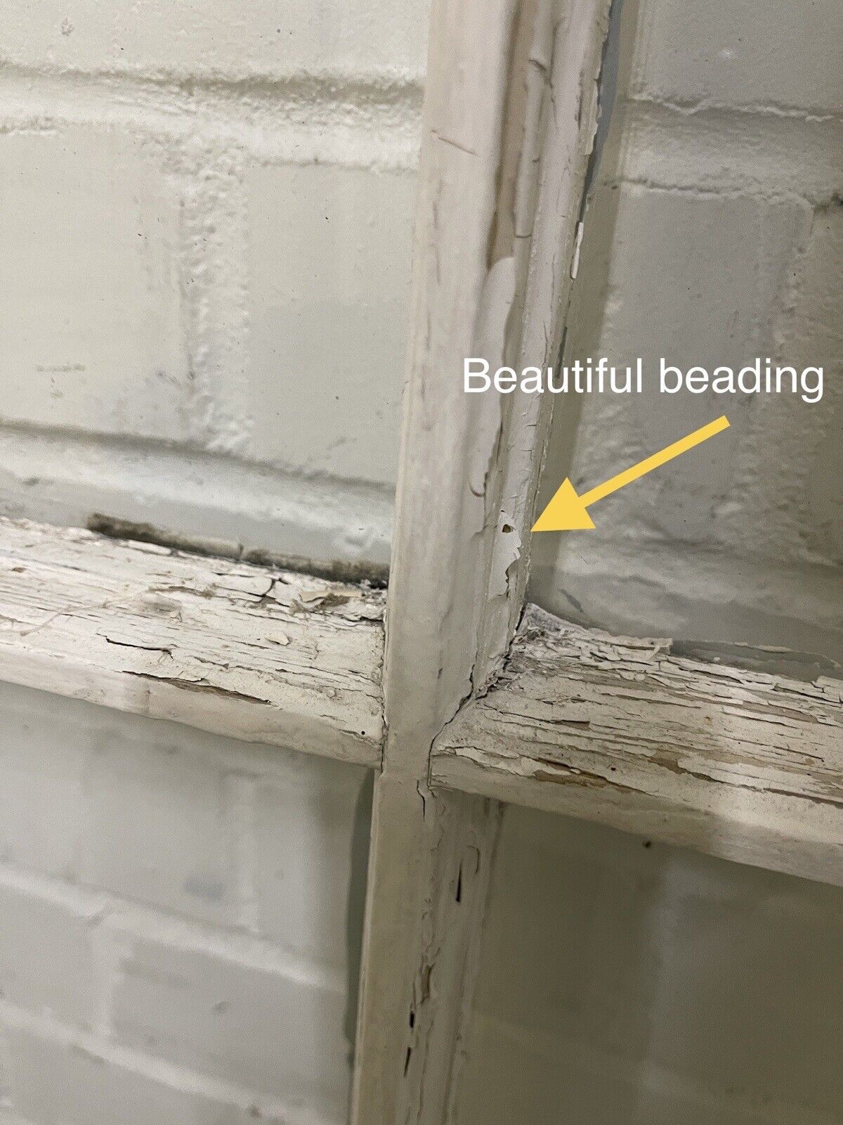 Reclaimed Old Georgian 4 Panel Wooden Window 865 x 725mm