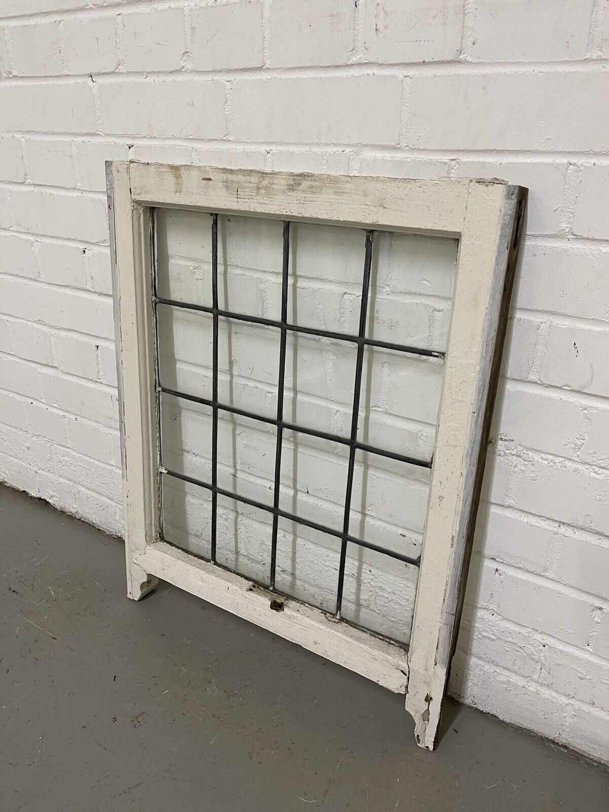 Reclaimed Leaded Light Panel Wooden Window 535 x 675mm