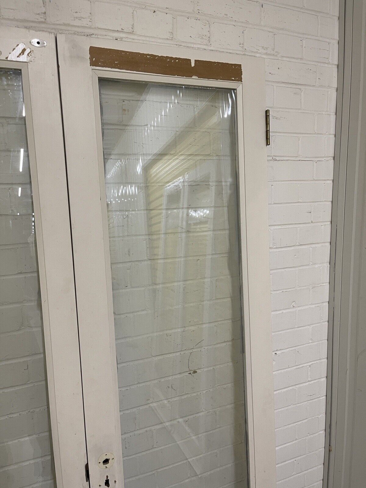 Reclaimed Old French Double Glazed Glass Wooden Double Doors 1975 x 1165mm
