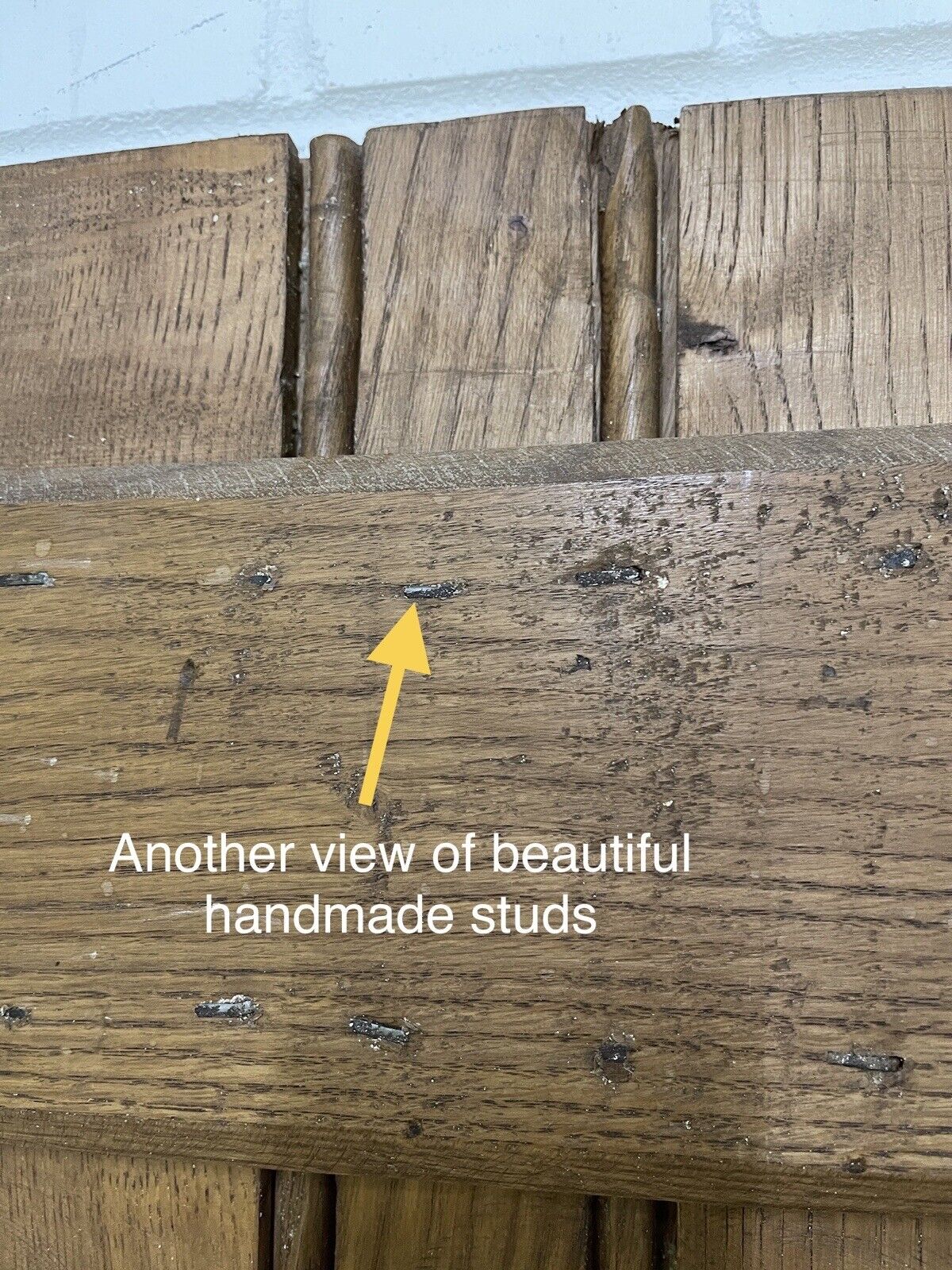 Reclaimed Oak Old Handmade Studded Ledge and Brace door 1825 x 680mm
