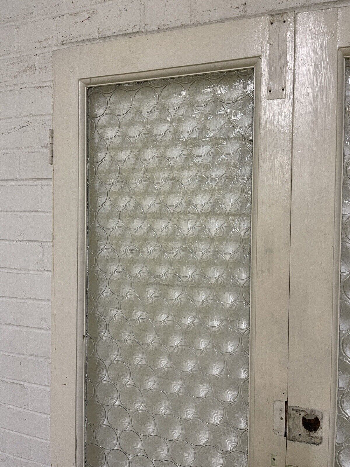 Reclaimed Art Deco Bottle Retro Round Roundel Glass French Doors 1978 x 1055mm