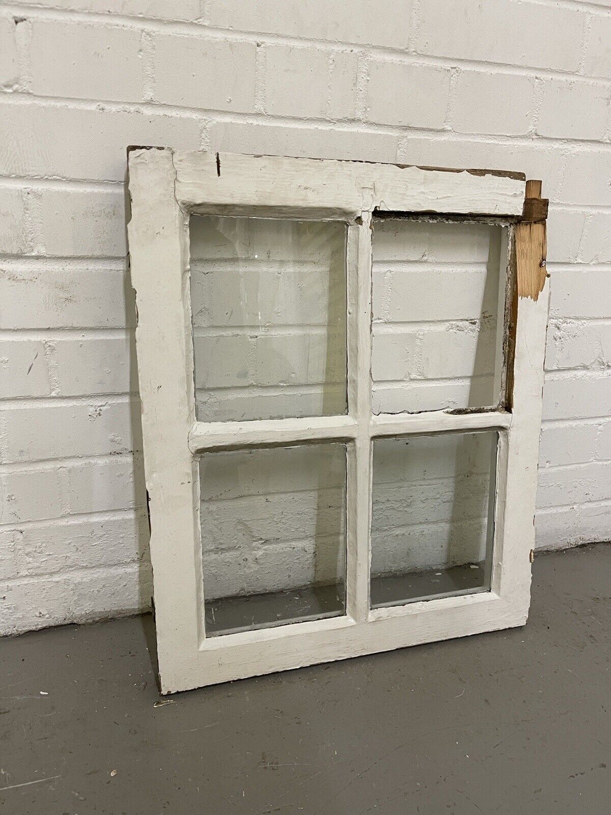 Reclaimed Old Georgian 4 Panel Wooden Window 500 x 585mm