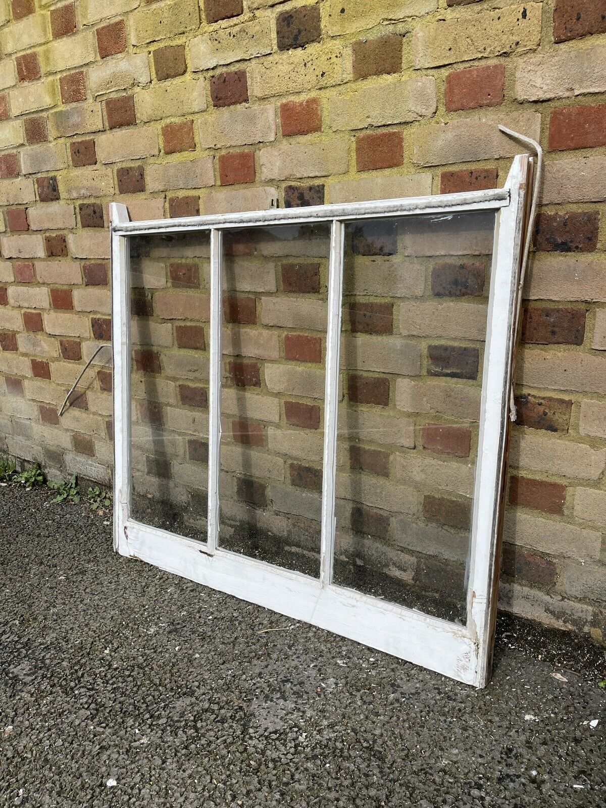 Reclaimed Old Victorian Edwardian Wooden Three Panel Sash Window