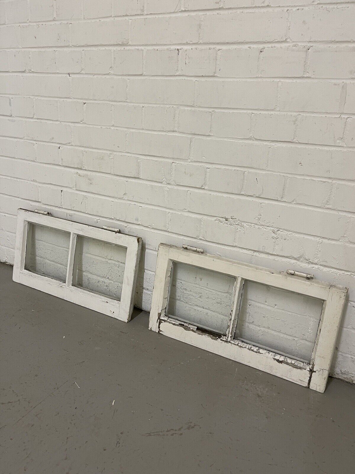 Pair Of Modern Georgian 2 Panel Wooden Windows 565 x 295mm 559 x 290mm