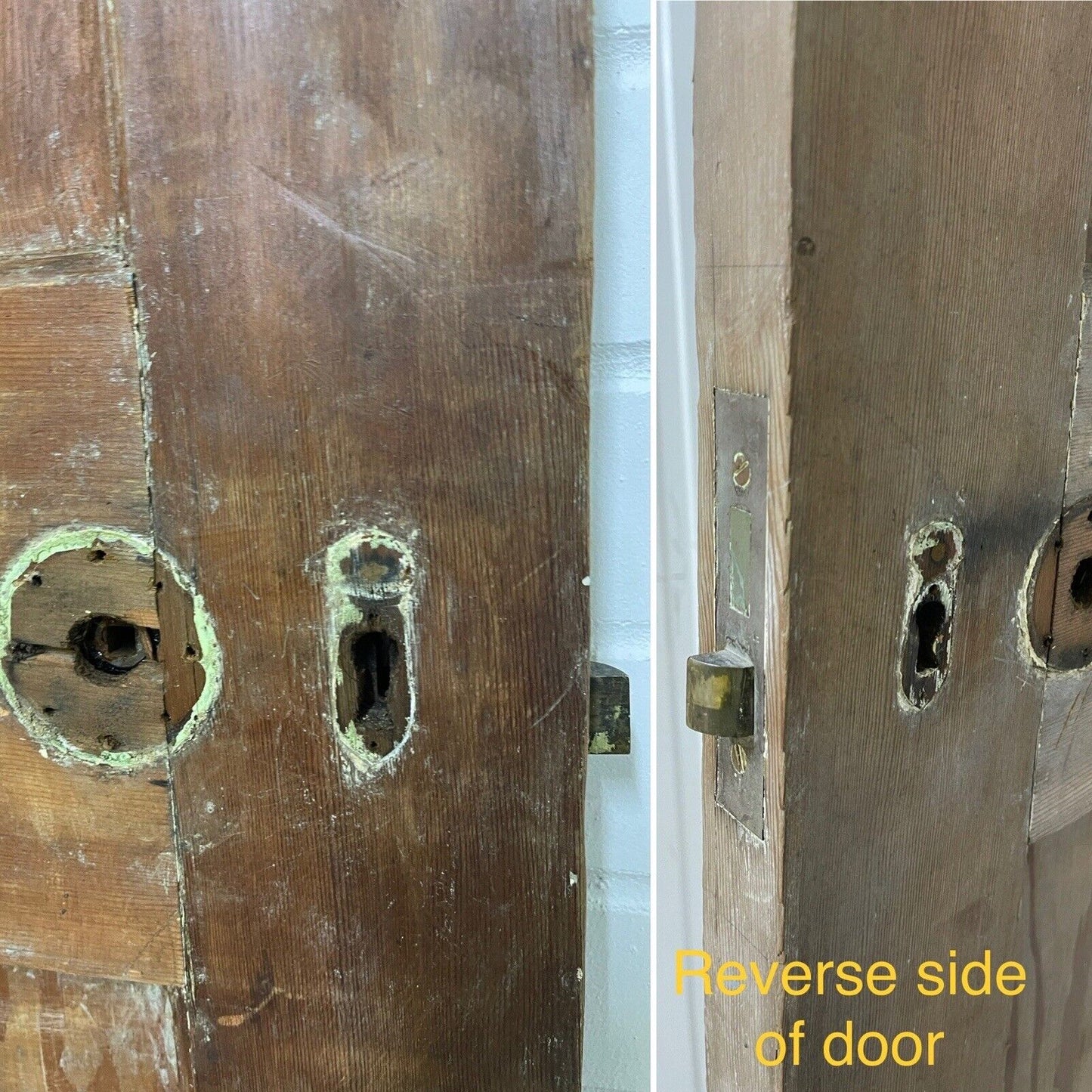 Original Vintage Reclaimed Edwardian Pine Internal  panel Door 1955 x 760mm