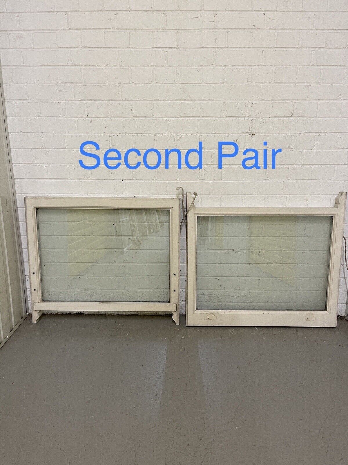 Two Pairs Of Double Glazed Wooden Sash Windows 803x687 798x715 803x688 803x715mm