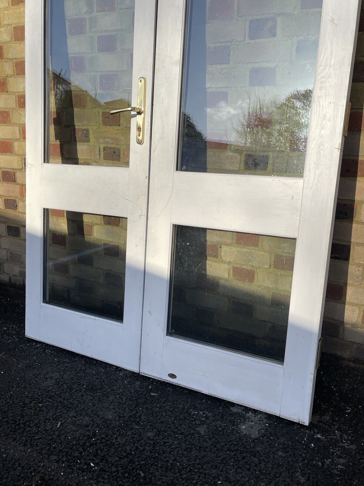 Reclaimed Old French Double Glazed Glass Wooden Double Doors 1365 x 2000mm