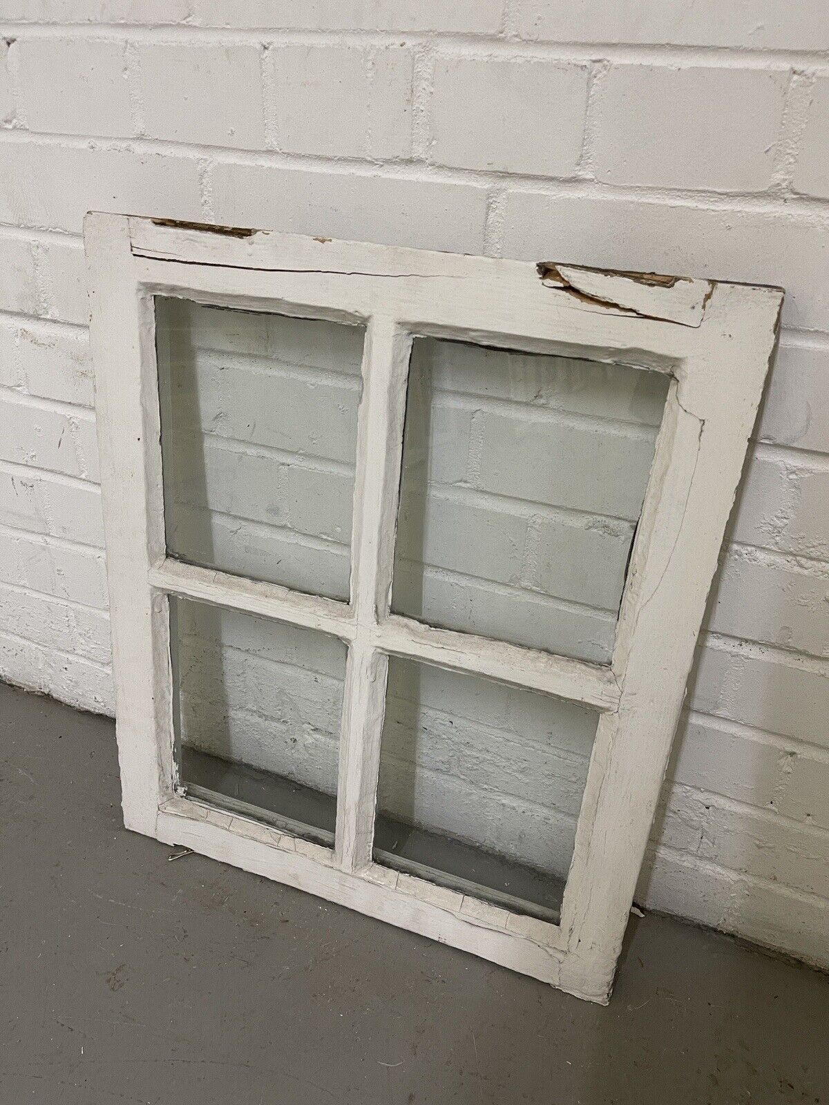Reclaimed Old Georgian 4 Panel Wooden Window 495 x 585mm