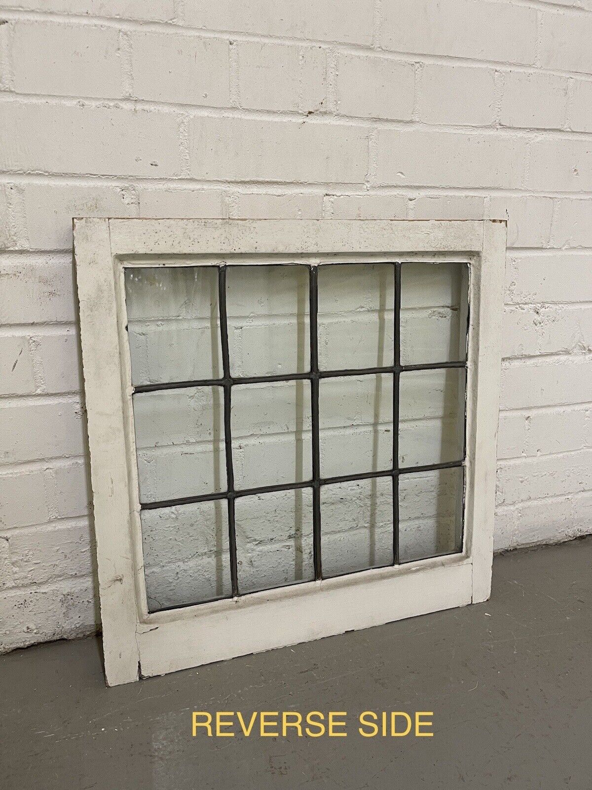 Reclaimed Leaded Light Panel Wooden Windows 517 x 508mm