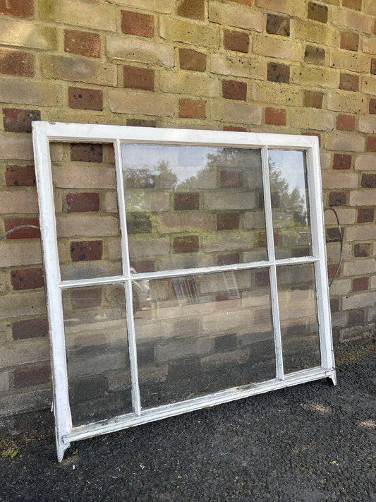 Reclaimed Old Edwardian 6 Panel Wooden Panel Sash Window 960 x 1015mm
