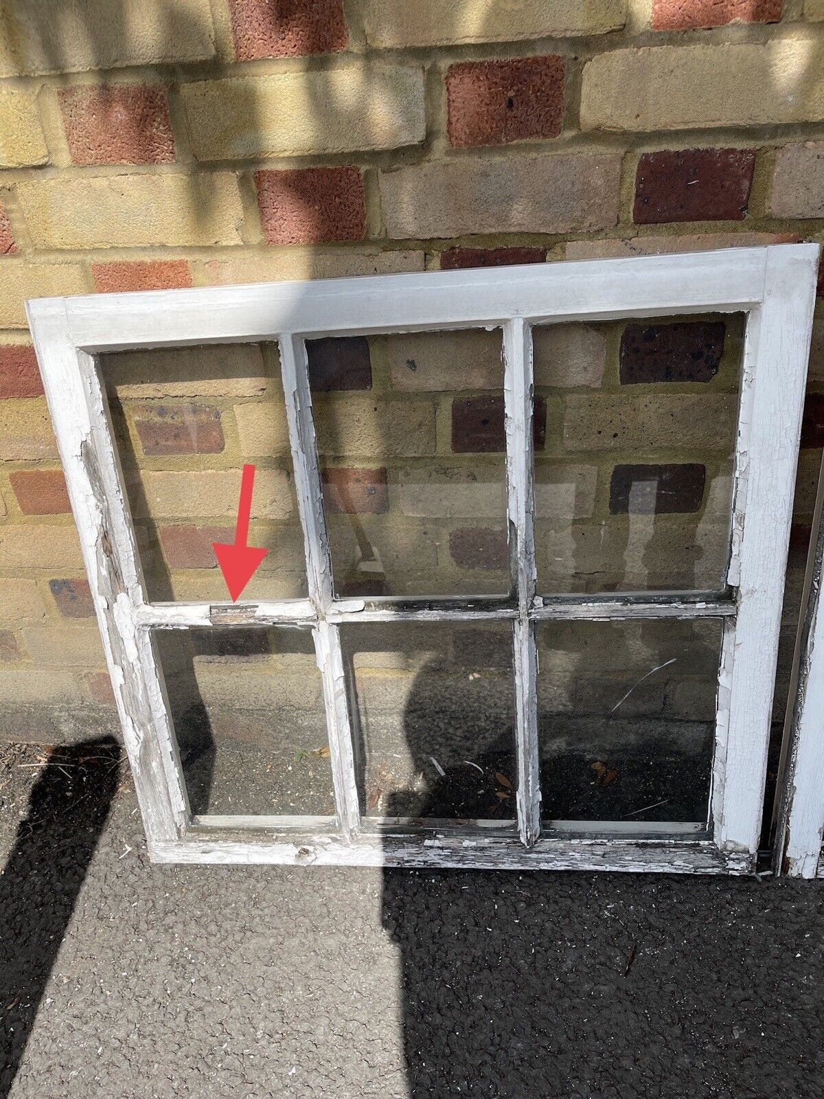 Two Pairs of Modern Georgian 6 Panel Wooden Top and Bottom Windows