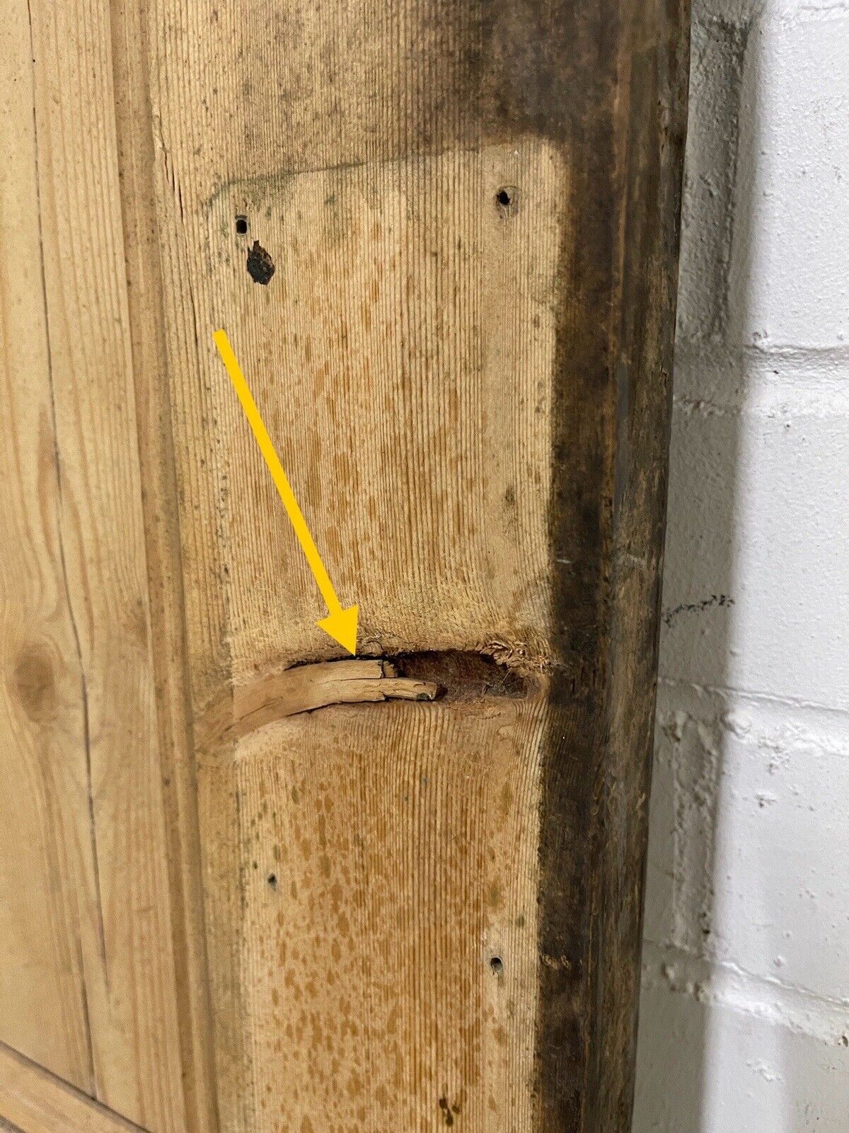 Distressed Reclaimed Victorian Pine Internal 4 panel Door 1910 x 695mm Or 690mm