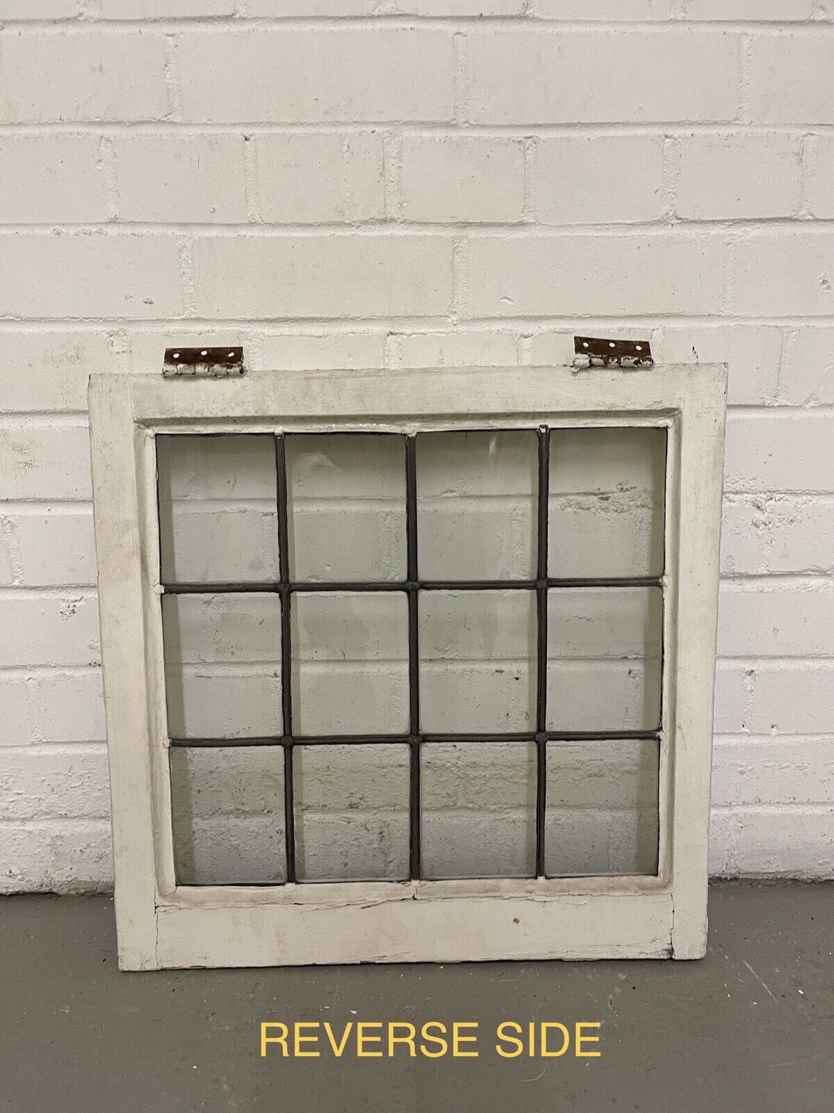 Reclaimed Leaded Light Panel Wooden Windows 505 x 515mm