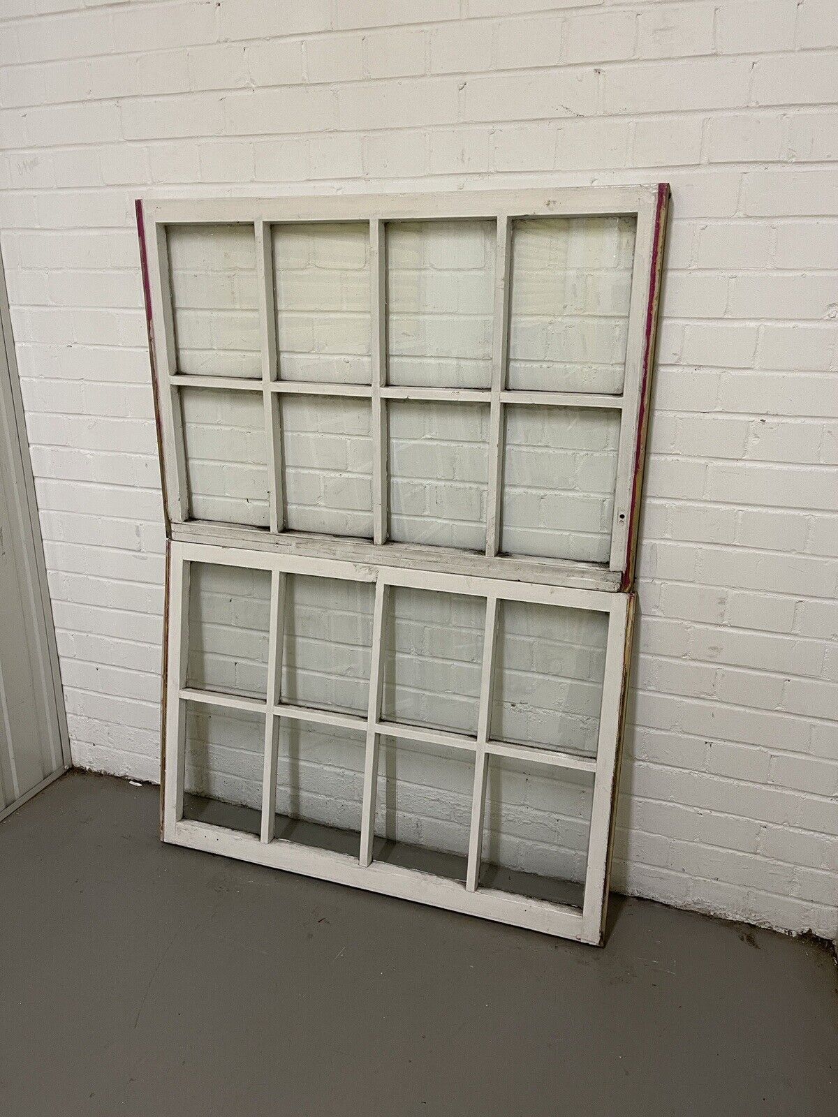 Pair of Modern Georgian 8 Panel Wooden Top Bottom Window 985 x 675 985 x 685