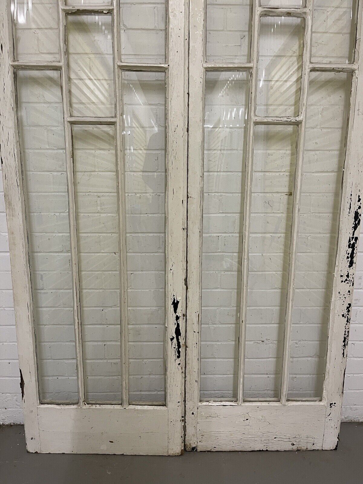 Reclaimed French Victorian Georgian Panel Wooden Double Doors 1967mm x 1220mm