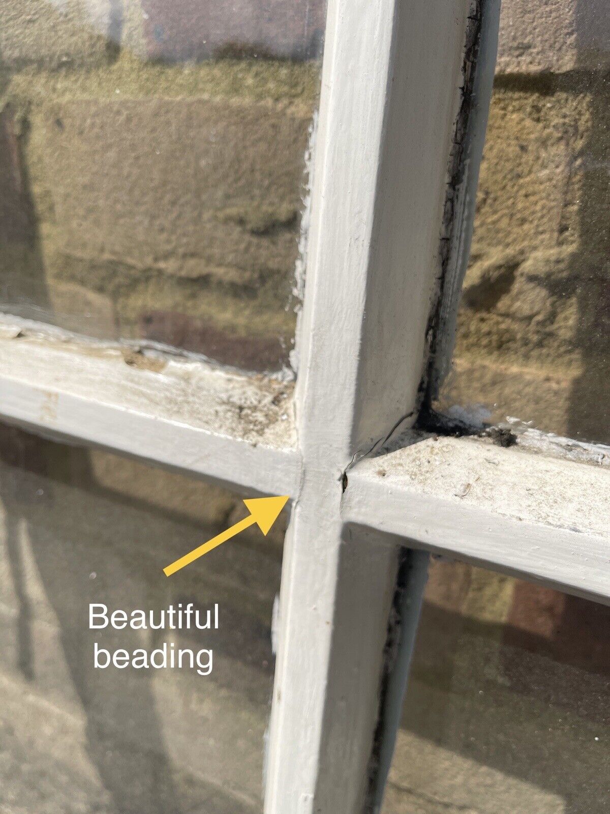Reclaimed Old Georgian 4 Panel Wooden Window 840 x 640mm