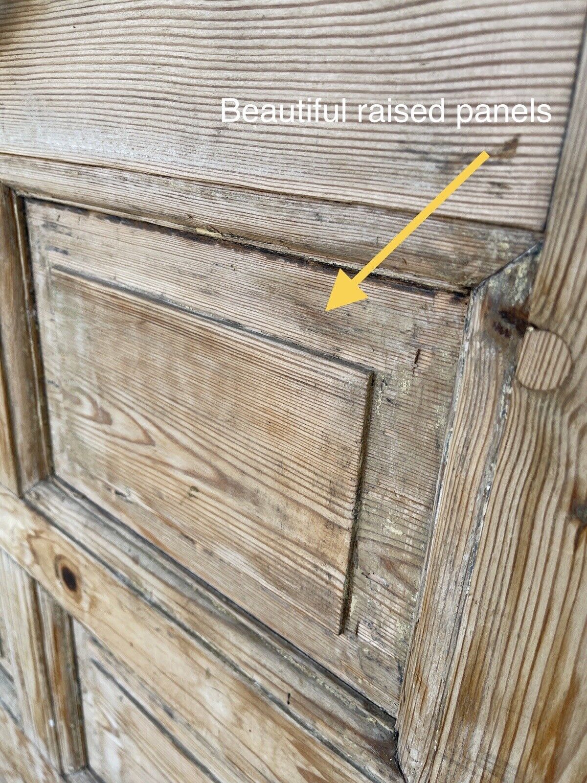 Reclaimed Old Edwardian Victorian Wooden Panel Front Door 2080mm x 860mm