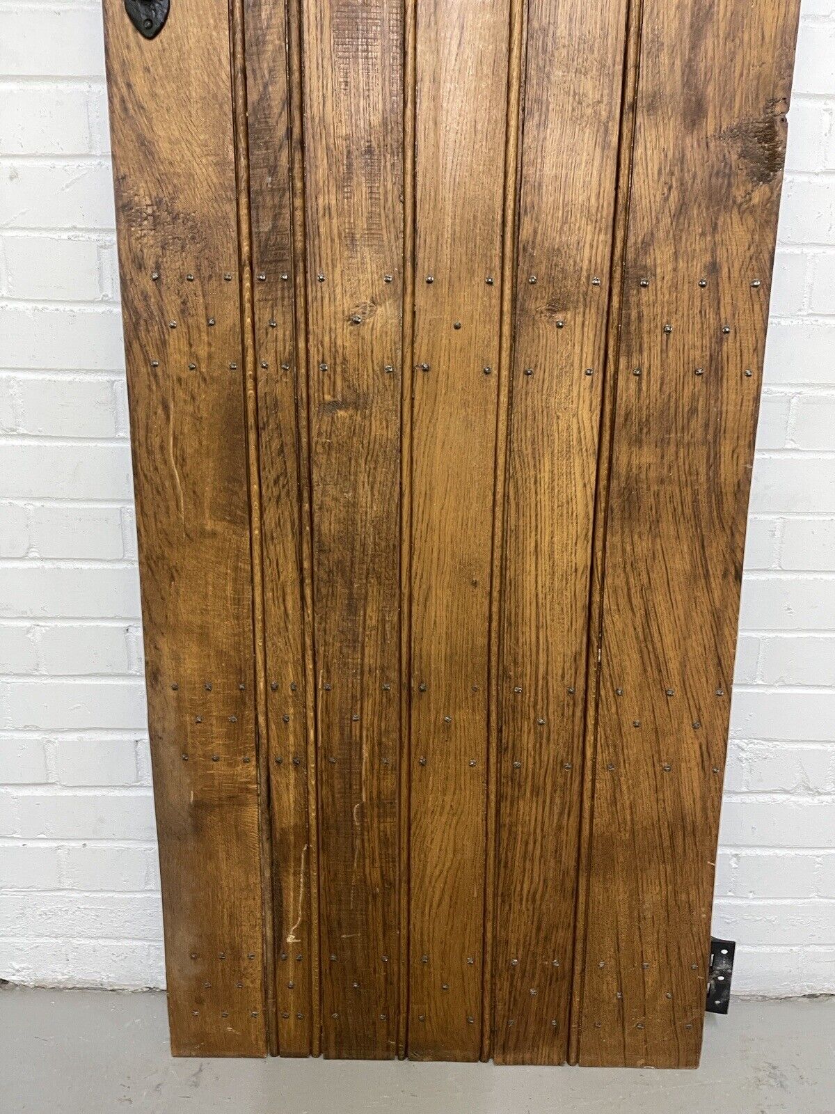 Reclaimed Oak Old Handmade Studded Ledge and Brace door 1838 x 680mm