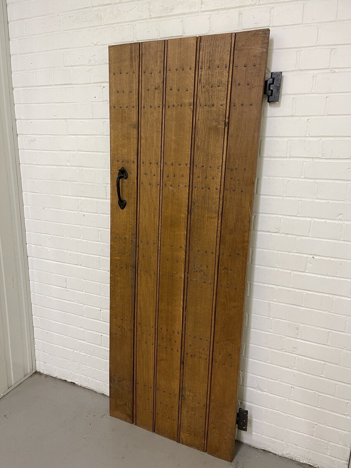 Reclaimed Oak Old Handmade Studded Ledge and Brace door 1830 x 680mm