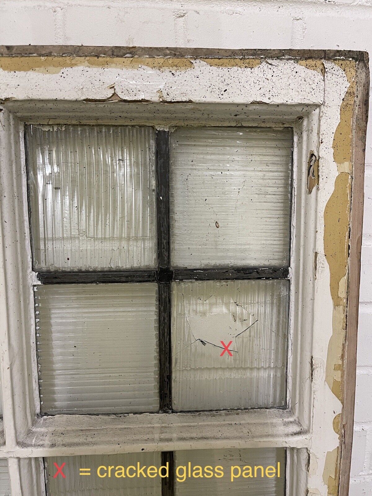 Reclaimed Leaded Light Panel Wooden Windows 1400 x 655mm