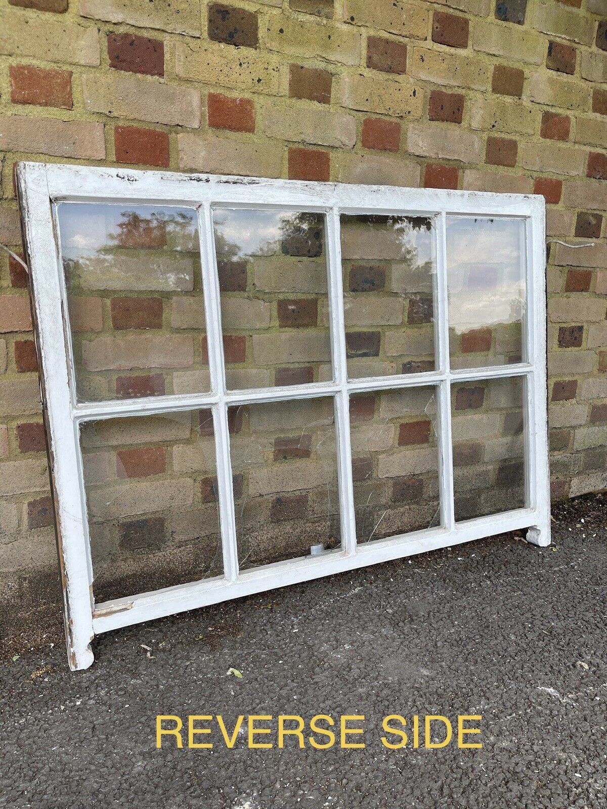 Reclaimed Old Georgian 8 Panel Wooden Window 1210 x 910mm