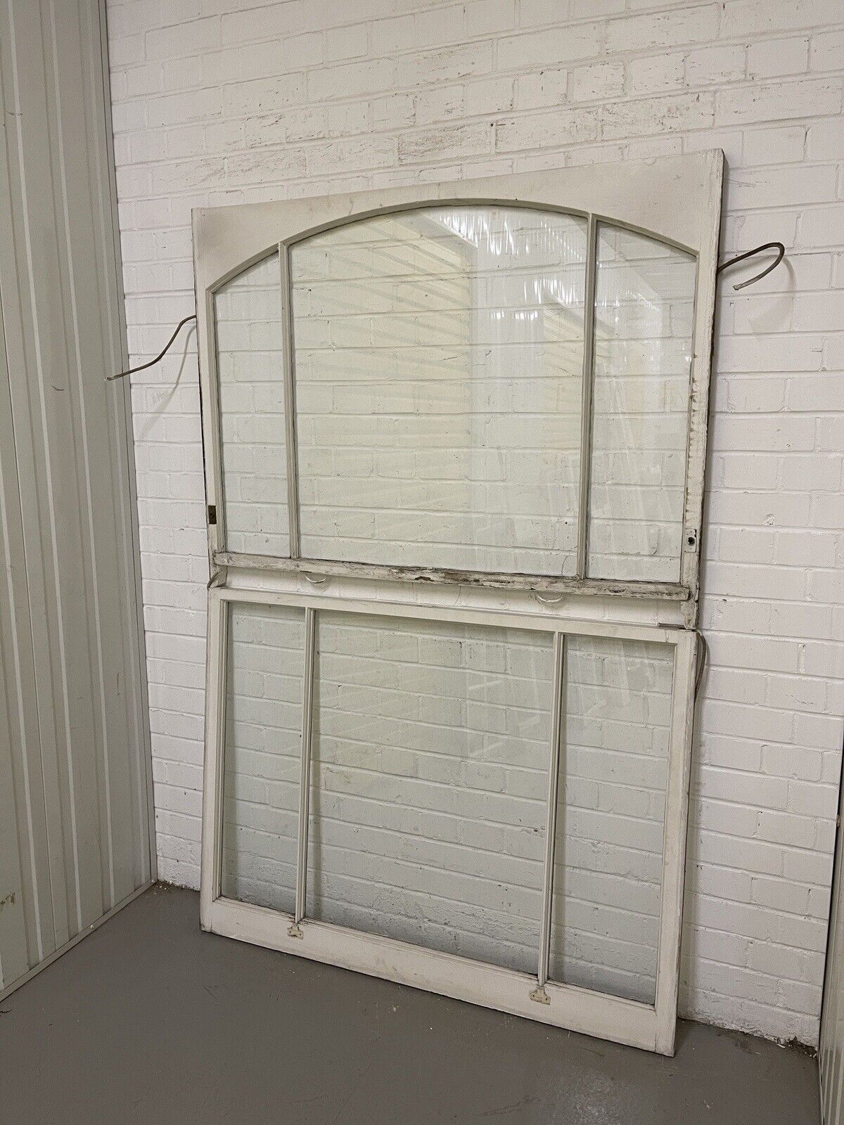 Pair Of Reclaimed Edwardian Arch Wooden Panel Sash Window 1240x950 1240x930mm