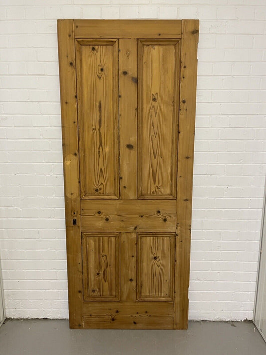 Original Vintage Reclaimed Victorian Pine Internal 4 panel Door 1993 x 825mm