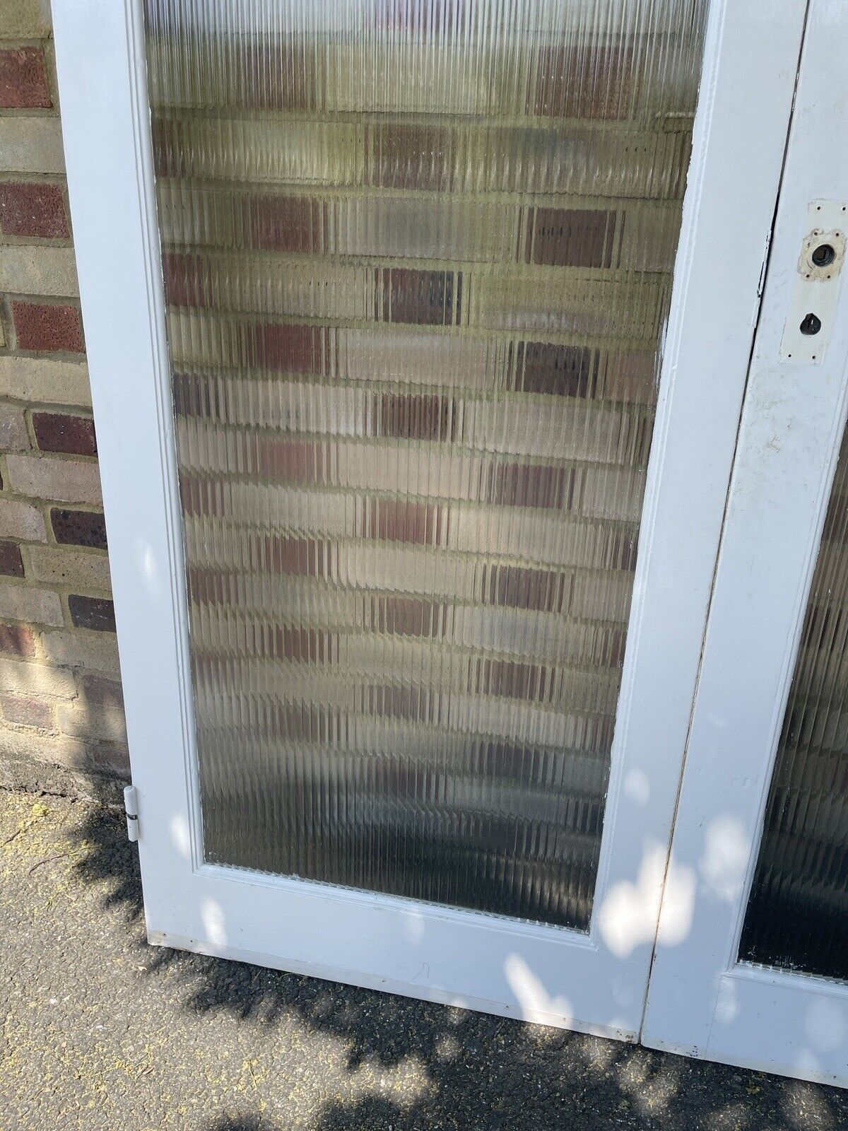 Reclaimed Reeded Glass Internal Or External French Doors 1950 x 1505mm