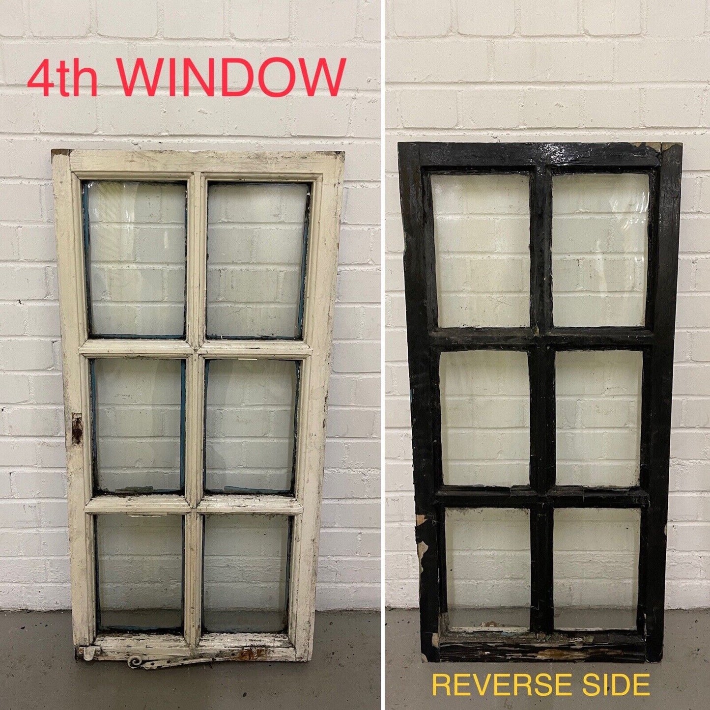 Job Lot Of 4 Reclaimed Old Georgian Panel Wooden Sash Windows