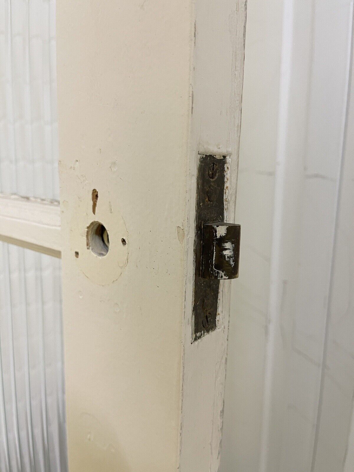 Reclaimed  Reeded Glass Internal Or External Door 1965 x 760mm