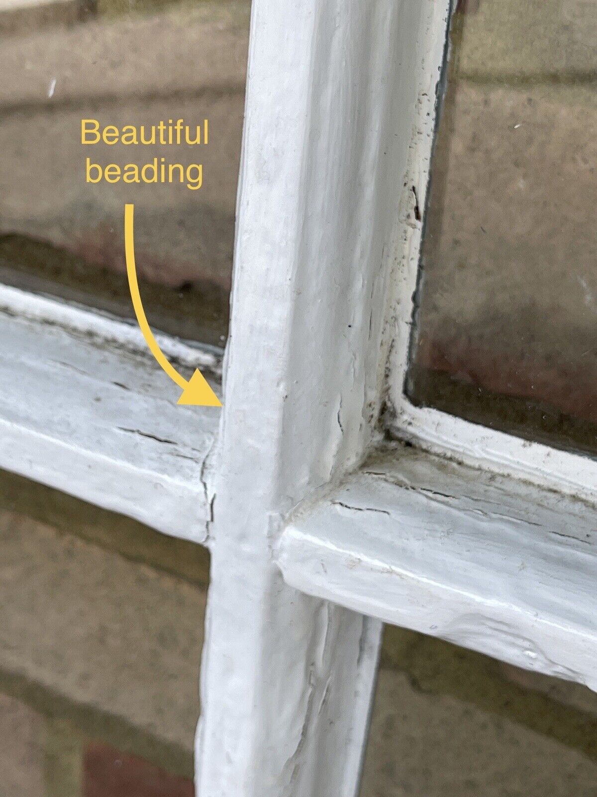 Reclaimed Old Georgian 4 Panel Wooden Window 1035 x 570mm