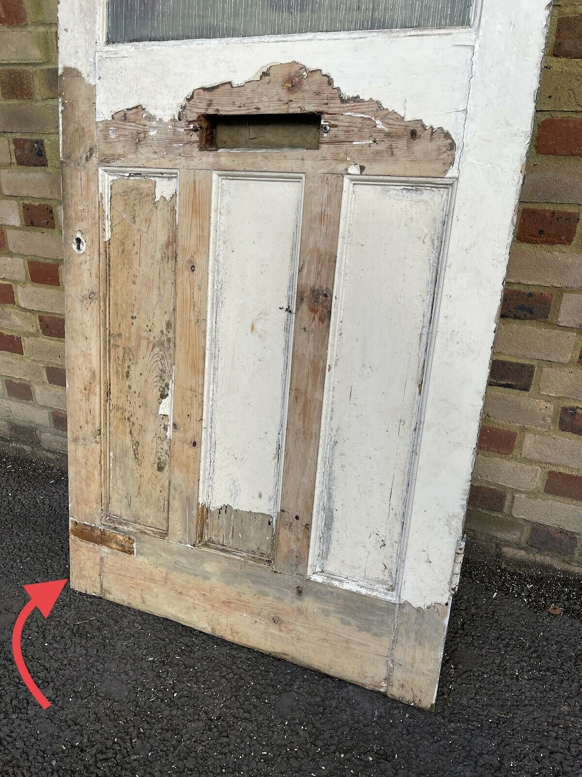 Reclaimed Victorian Edwardian Wooden Panel External Front Door 2030 x 865mm