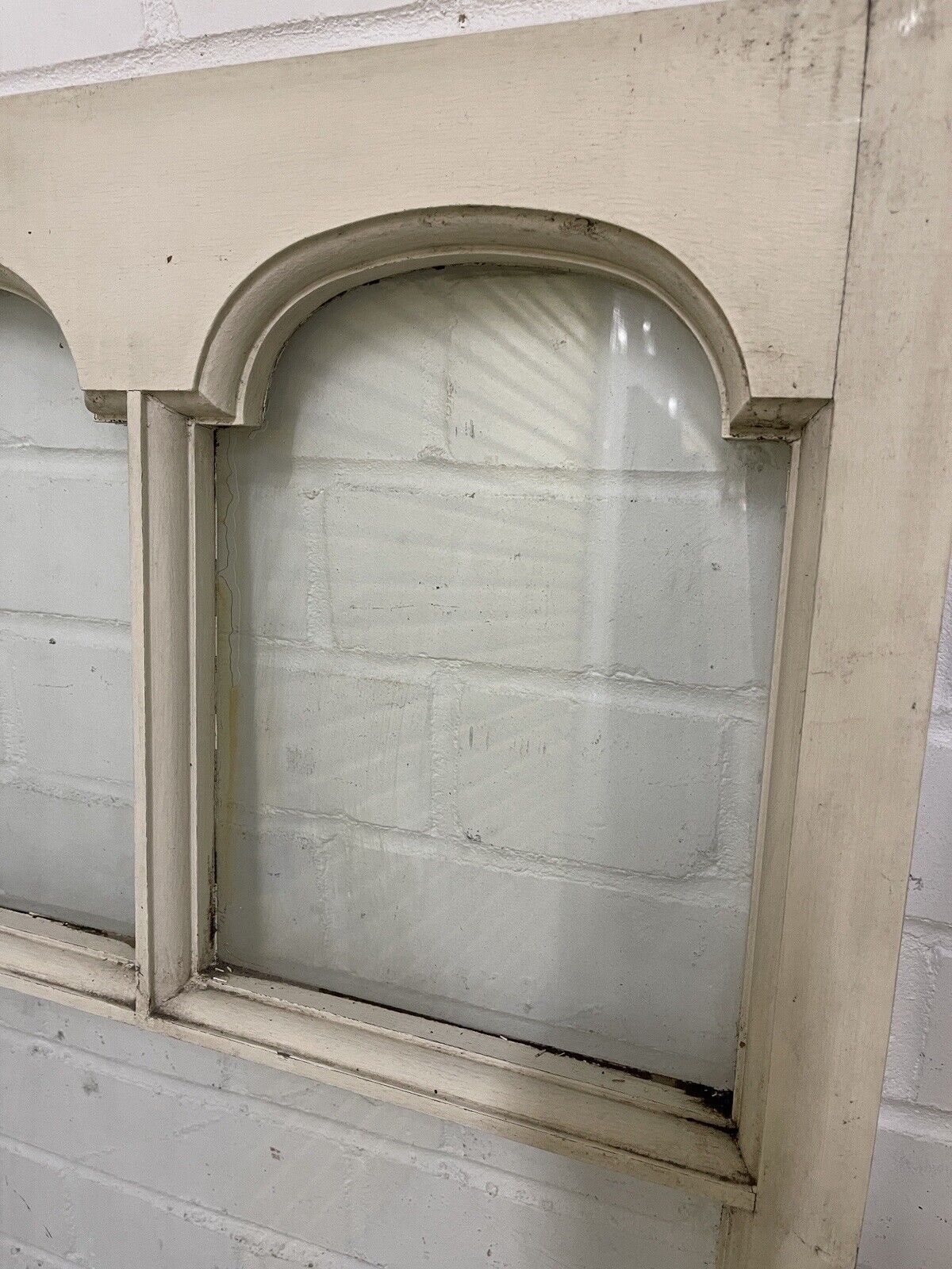Pair Of Reclaimed Edwardian French Wooden Panel Windows 1512 x 532 1512 x 532mm